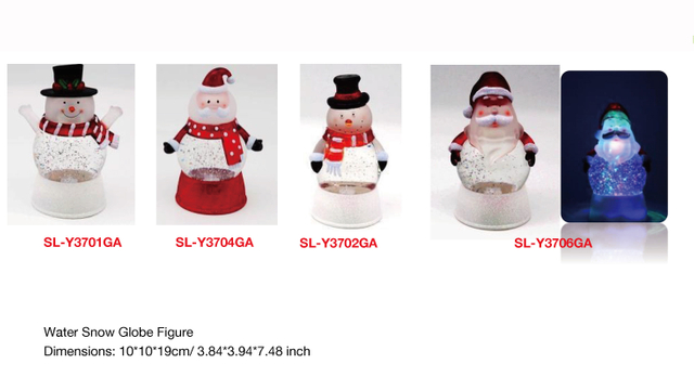 Acrylic Water Snow Globe Figure Snowman / Santa Claus SR - 133