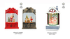 Acrylic Water spinning Light Santa Claus & Christmas Tree / Santa Claus & Kid / Snowmen Fmaily SJ - 11