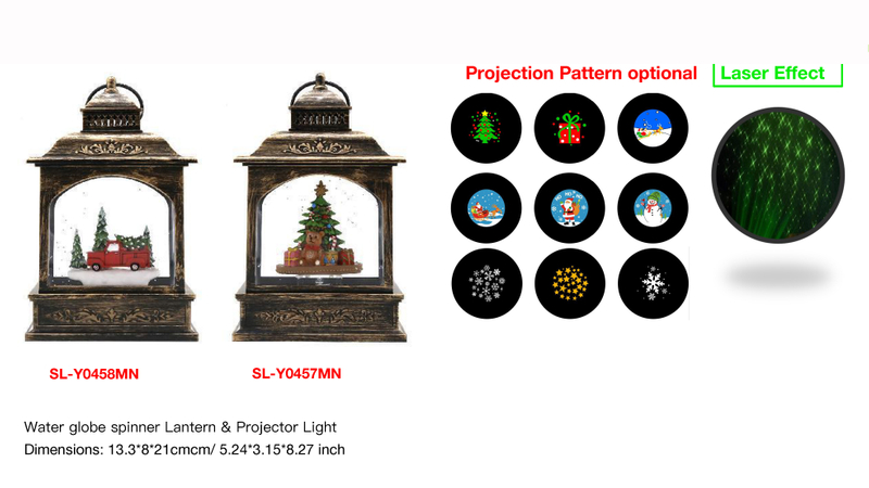 Acrylic Water globe spinner Lantern & Projector Light Red Car / Bear & Gifts SR - 39