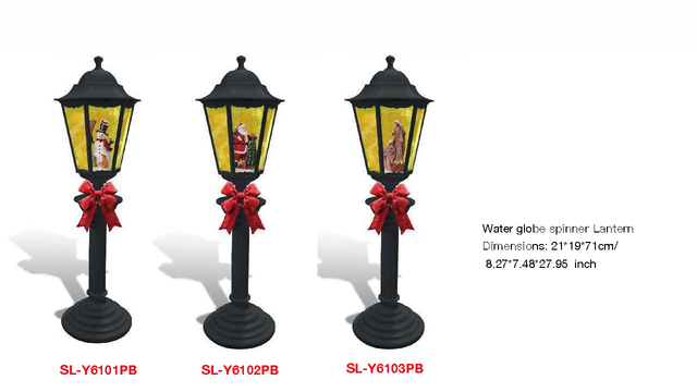 Acrylic Water globe spinner Lantern Snowman/Santa Claus/Virgin Mary SR - 95