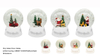 Acrylic Poly Water Snow Globe Car/Reindeer/Santa Claus&Reindeer SR - 125