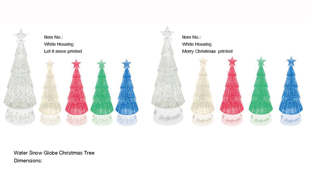 Acrylic Water Snow Globe Christmas Tree SR - 119