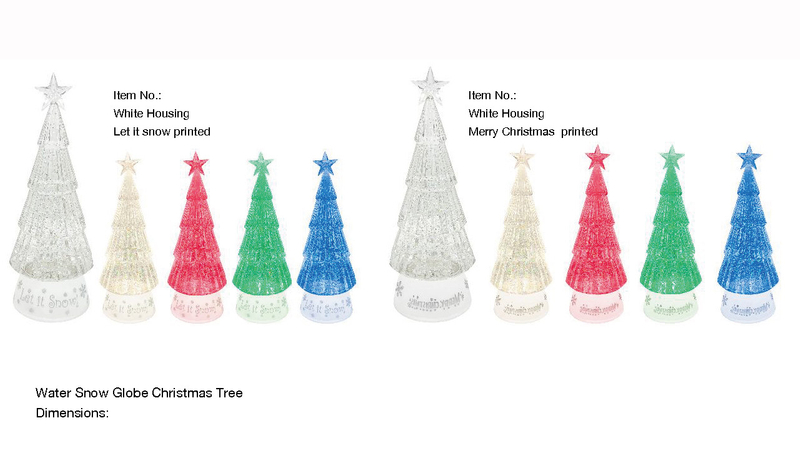 Acrylic Water Snow Globe Christmas Tree SR - 119