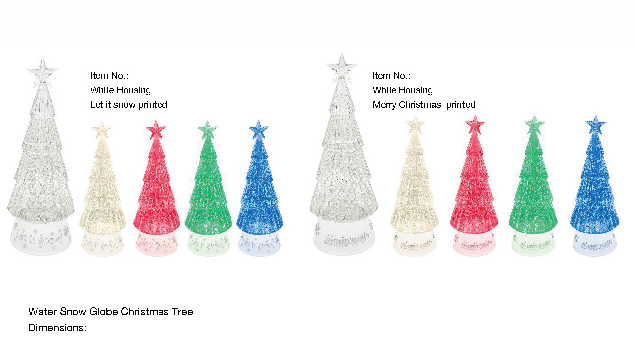 Acrylic Water Snow Globe Christmas Tree SR - 119