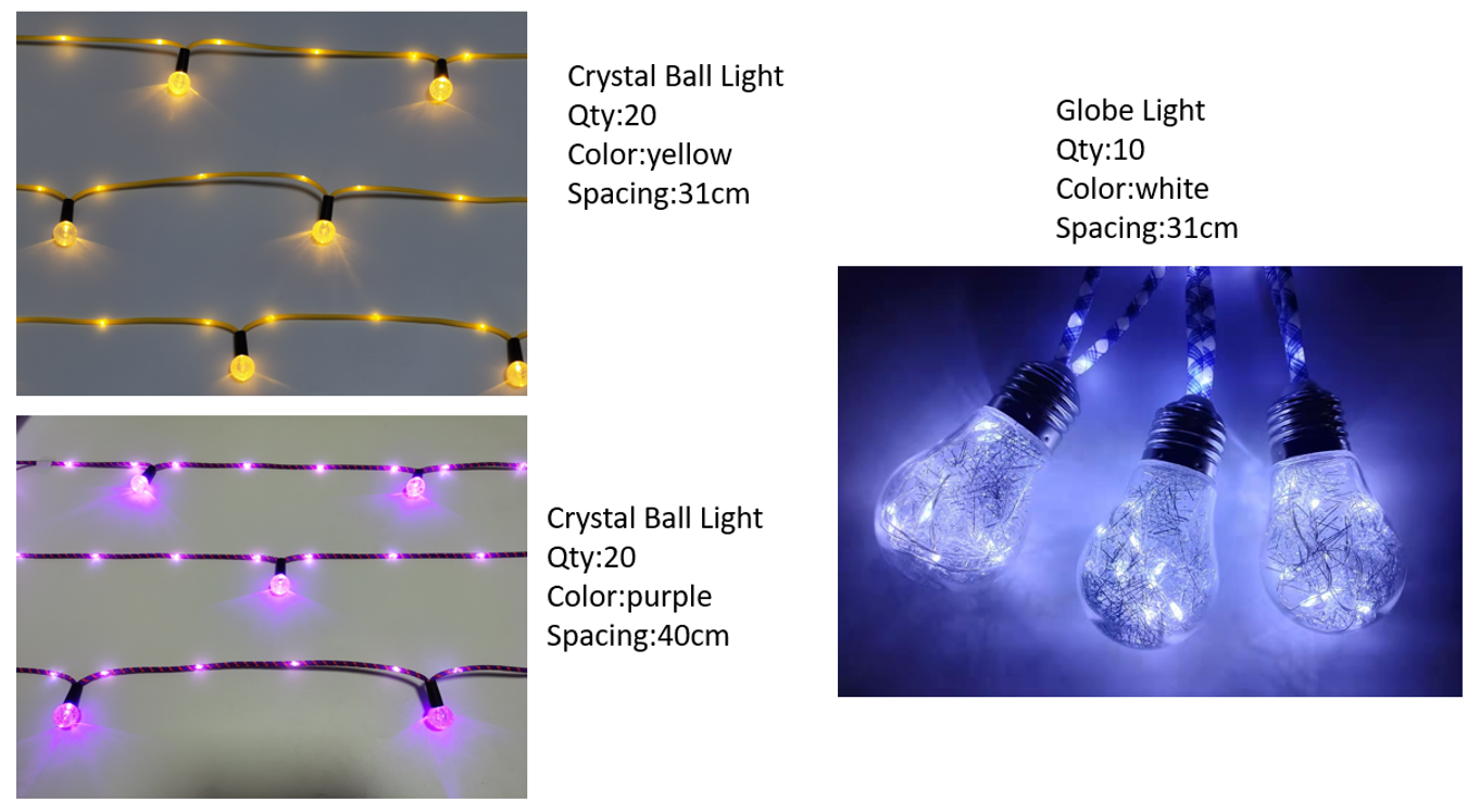 Woven rope lights+cap