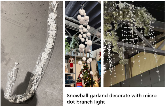 Snow ball shape Curtain lights 