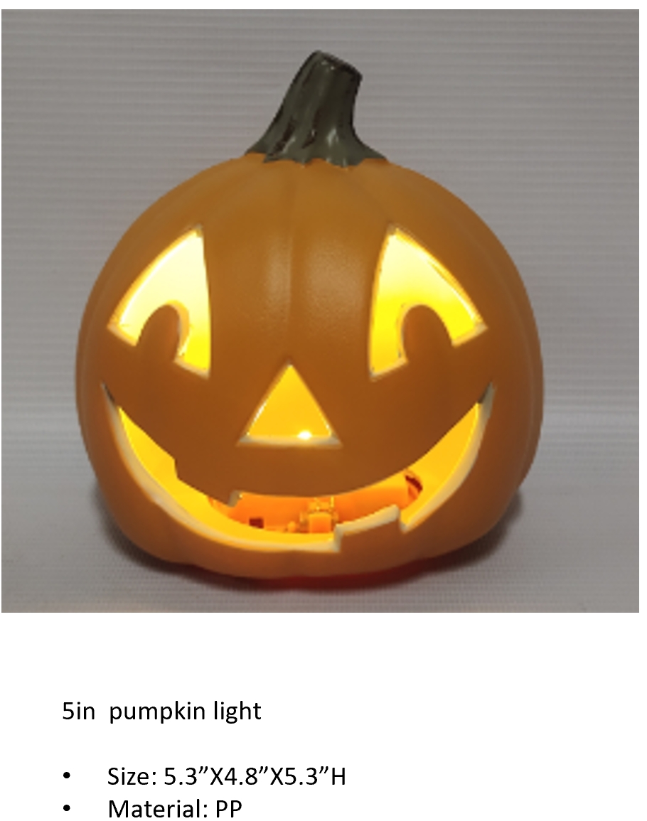 PP 5in Orange pumpkin modle light 