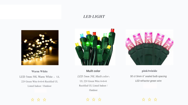 Soft head LED string lights