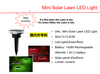 Solar LED Gutter & Mini Solar Lawn LED Lights
