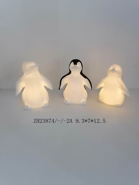 porcelain little black / white penguin light - 4
