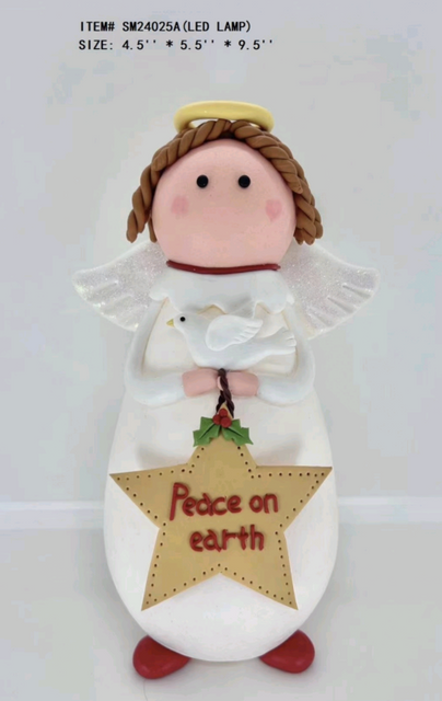 clay dough The little angel is holding the gold star- 9