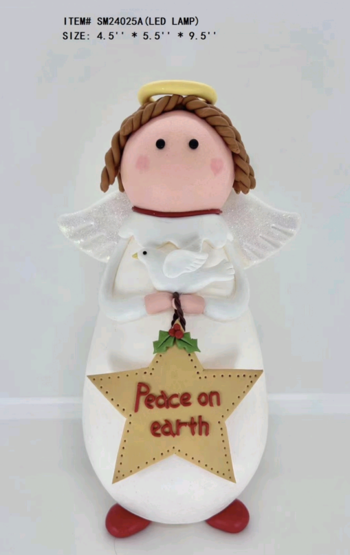 clay dough The little angel is holding the gold star- 9