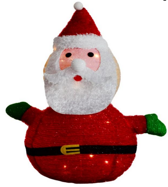 Fabric-wrap Santa collapsible lights
