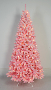 X'mas Pink color+flocking Ordinary Christmas tree Light - 26