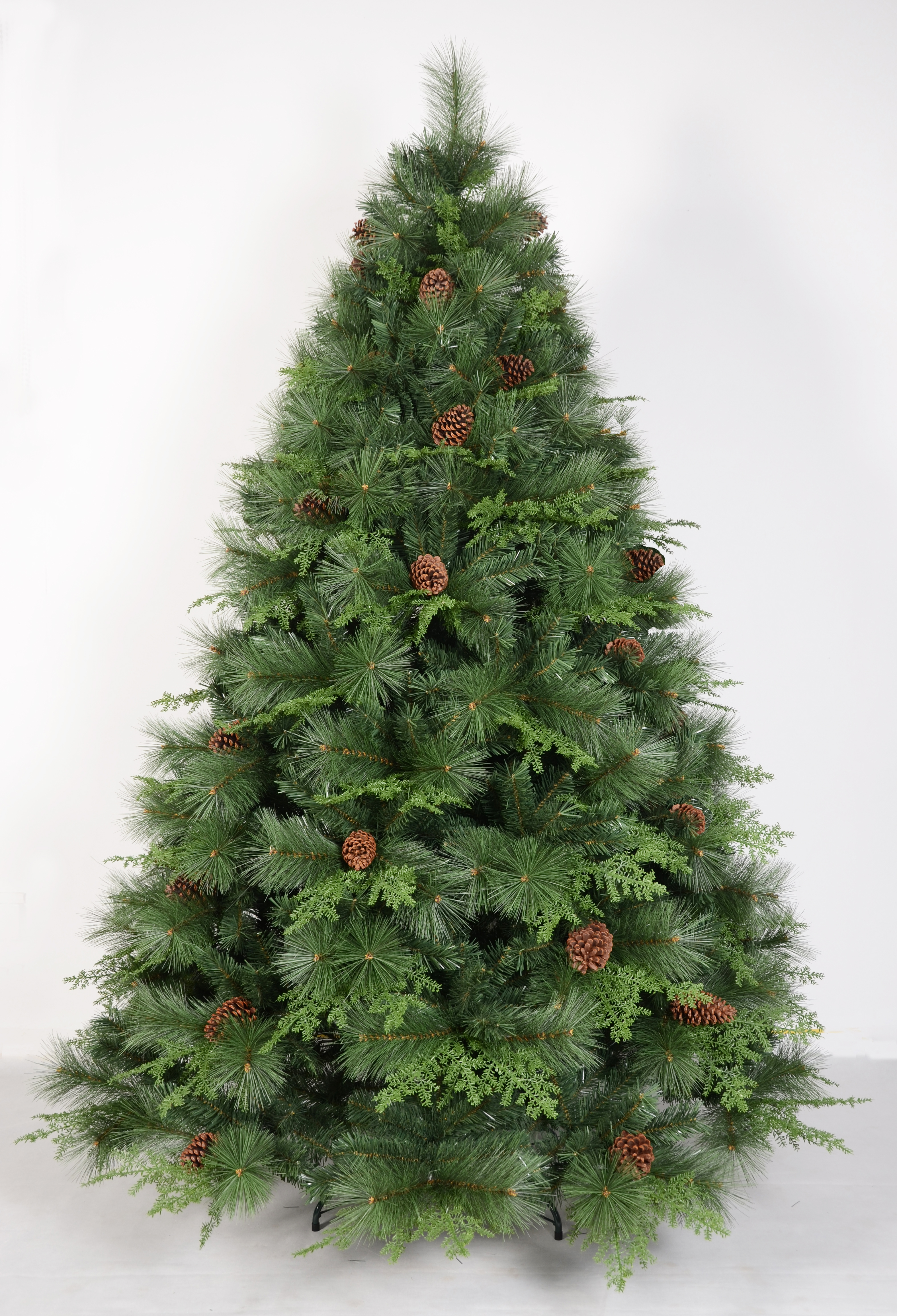 X'mas Green color Ordinary Christmas tree with pine cone - 1