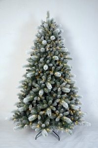 X'mas Green color+flocking Ordinary Christmas tree Light - 21