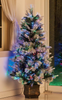 X'mas Green color Crystal Fiber tree Light with square basin