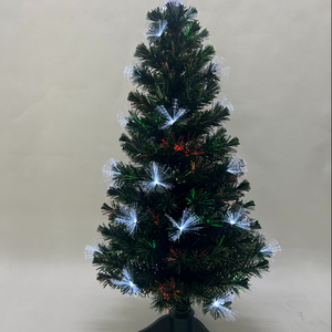 X'mas Green color Crystal Fiber tree Light with matel leg - 22