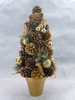 X'mas Green Mini Tree with with basin +Giltter ball/pine cone/leaf - 4