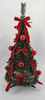 X'mas Green Mini Tree matel leg + red ball/red belt - 22