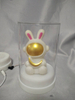 Flat-spinning rabbit-shaped lamp with base + plastic cover