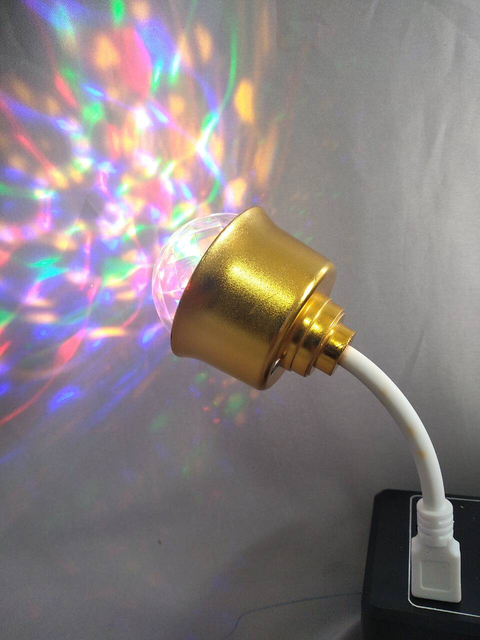 Golden USB Flexible Arm Voice-Controlled Mini Ambient Night Light with English Voice Commands - Adjustable Glow for Bedroom/Nursery/Decorative Lighting