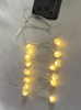 15-Light Transparent Crackled Heart-Shaped LED String Lights with Warm White Glow, Romantic Decorative Lighting for Weddings/Events/Home