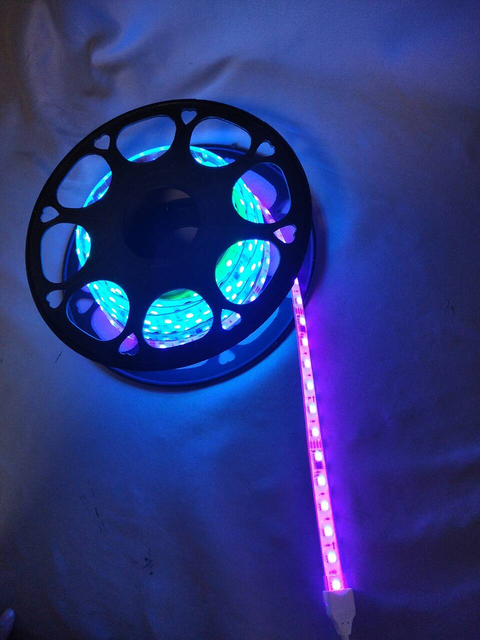 5-Meter Color-Changing SMD LED Strip Light - 300 High-Density 2cm-Spaced LEDs with Bluetooth APP Control for Customizable Ambient Lighting