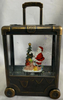 Black brush-gold suitcase lamp Santa Claus and tree interior decorations