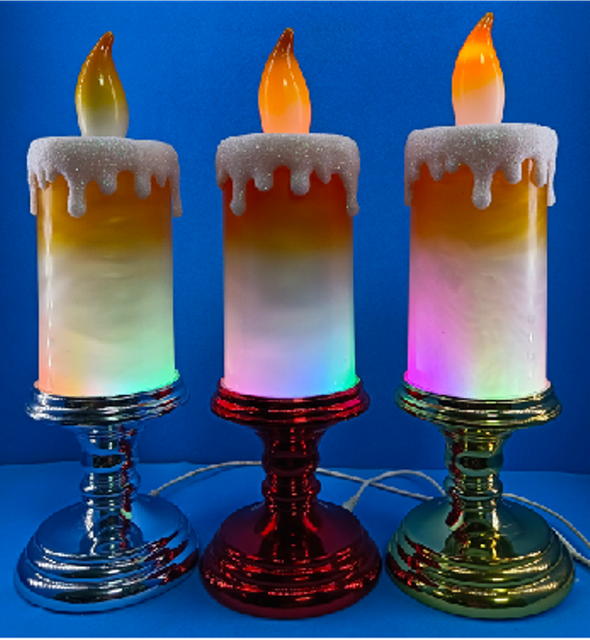 Acrylic colored candle light