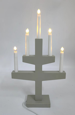 5 LEDs Wooden Candle Bridge Light 1