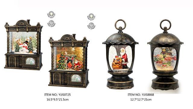 Acrylic Water Motion Andiron /lantern light Snowmen & Gitfs / Santa Claus & Andiron / Santa Claus & Gifts / Snowmen SJ - 22