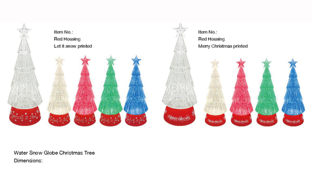 Acrylic Water Snow Globe Christmas Tree SR - 120