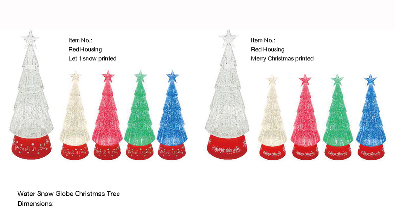 Acrylic Water Snow Globe Christmas Tree SR - 120