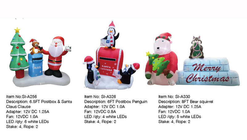  Postbox & Santa & Postbox Penguin & Bear squirrel Inflatable Lights