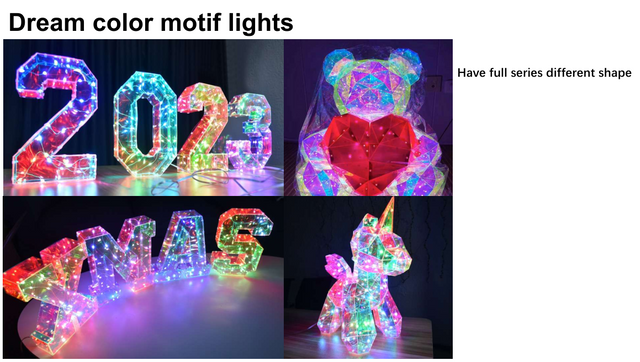 Colorful PVC Metal Motif Lights 5