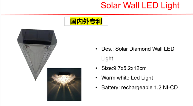 Solar LED Garden Stake & DiamondWall LED Lights