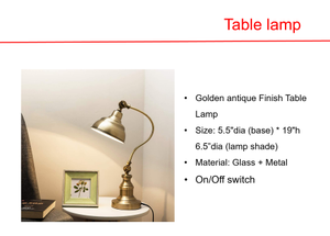 Solar Golden antique Finish Table Lamp