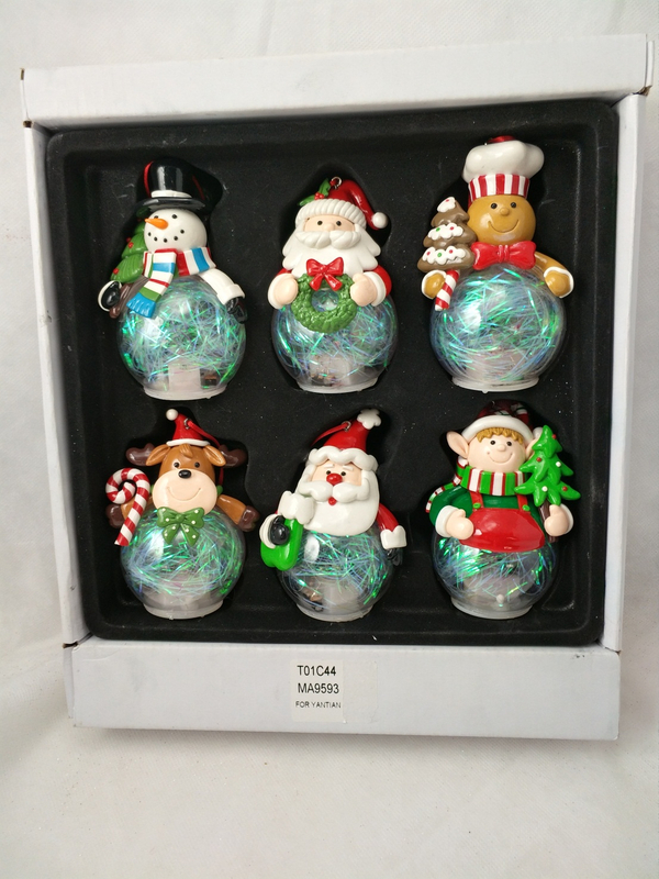 Clay Dough Snowman / Santa Claus / Gingerbread Man / Reindeer Globe Lantern- 2