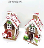 clay dough little Santa Claus & snowman standing in front of the candy house- 18