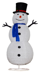 Fabric-wrap snowman collapsible lights