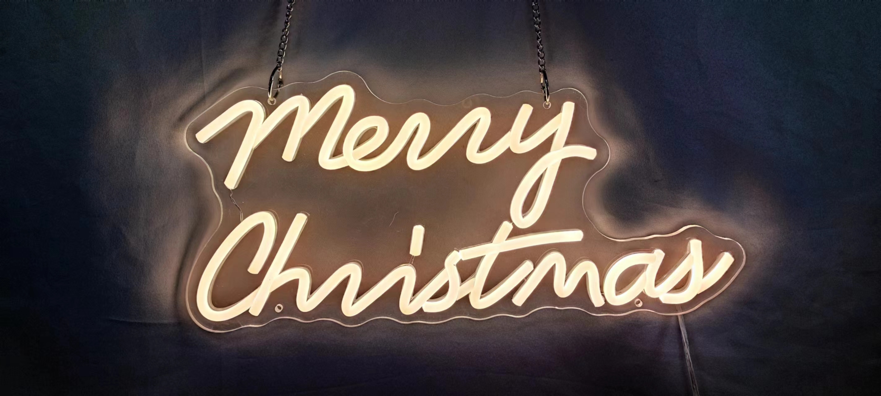 Acrylic Sheet MerryChristmas Letters Lights