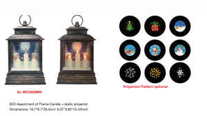 Indoor Decoration B/0 Assortment of Flame Candle + static projector- 31