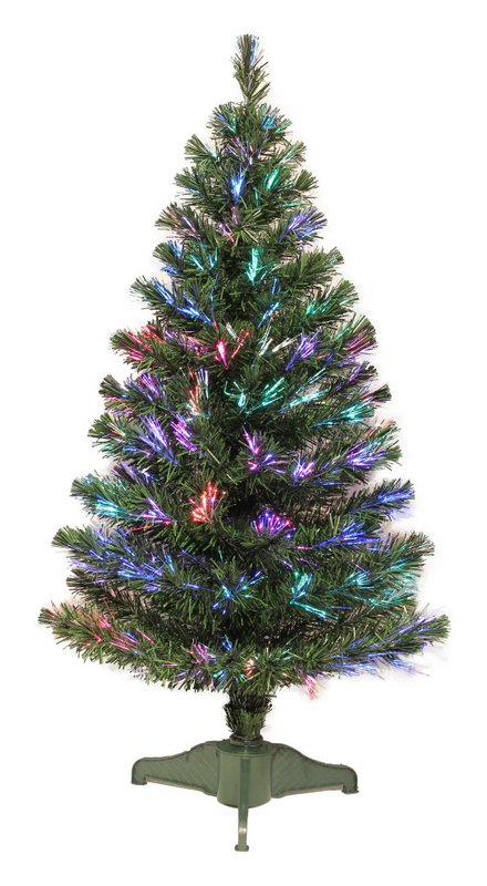 X'mas Green color Crystal Fiber tree+top star with square basin - 2