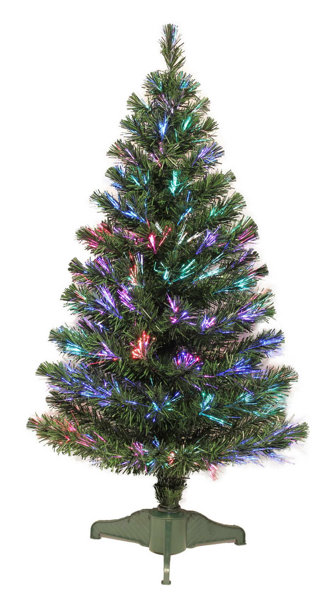 X'mas Green color Crystal Fiber tree+top star with square basin - 2