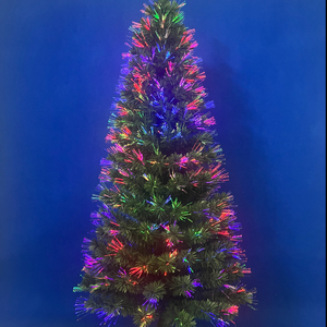 X'mas Green color Crystal Fiber tree Light with matel leg - 24