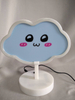 Neon Tube Cloud-Shaped Light with 20×10×20.5cm White Round Base, Modern Decorative LED Lamp for Bedroom/Living Room