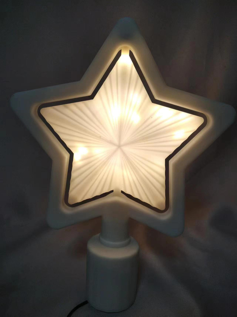 Framed rotating tree top star with automatic rotation