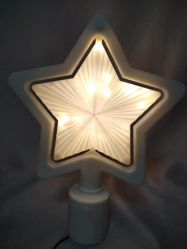 Framed rotating tree top star with automatic rotation
