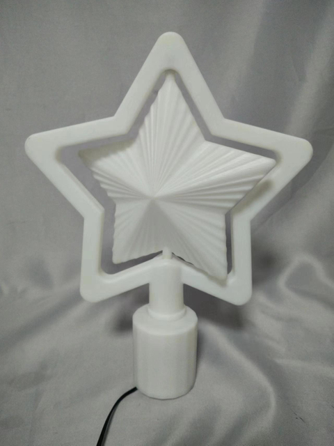 Framed rotating tree top star with automatic rotation